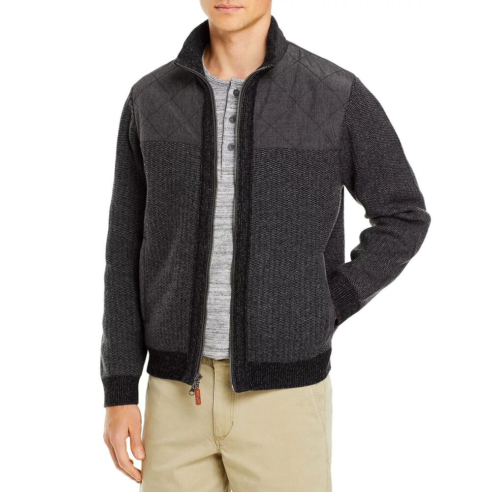 TOMMY BAHAMA Gray Summit Hybrid Full Zip Wool Blend Jacket Size M